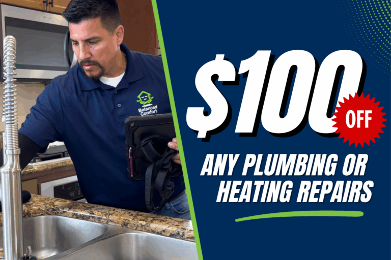 eep your systems running smoothly with $100 off any plumbing or heating repair