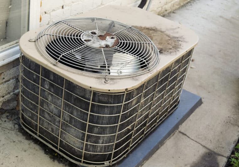 old hvac unit broken down