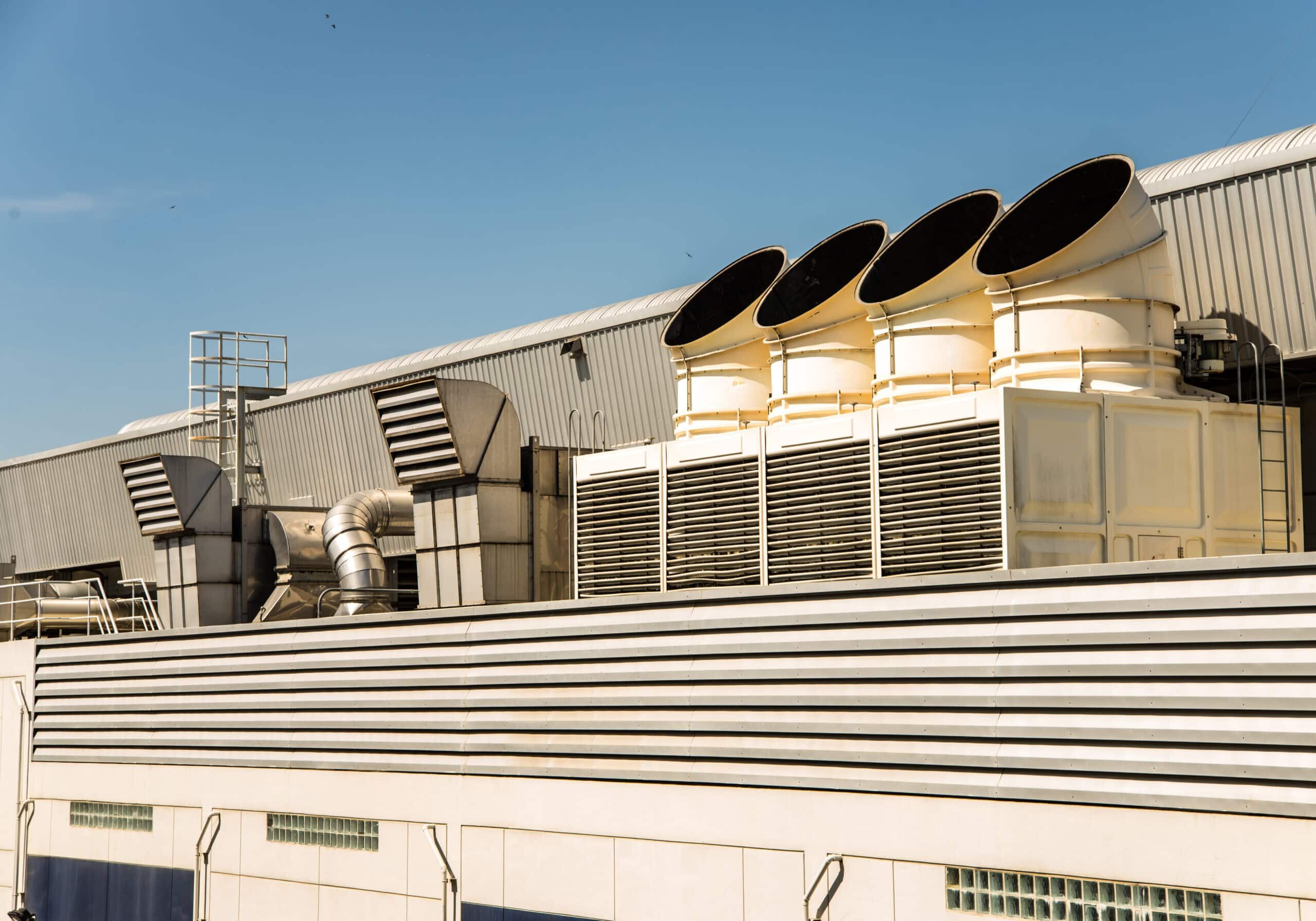 commercial cooling unit on the rooftop